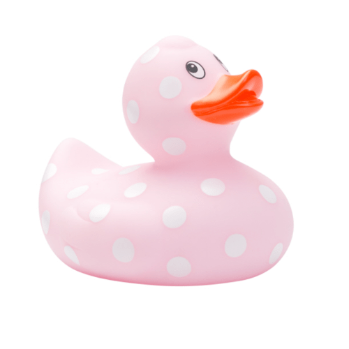 Pink Dot Rubber Duck