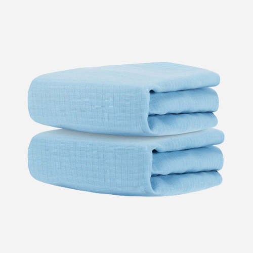Breathable, Organic Cotton Sheets (2-pack) - Standard / Sky Blue Solid