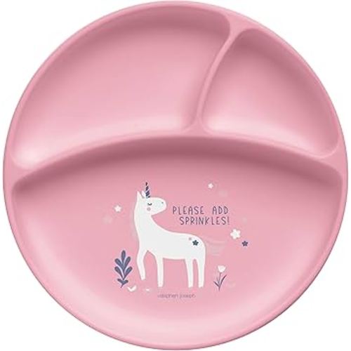 Stephen Joseph Silicone Plate, One Size, Unicorn