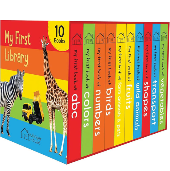 My First Library: Boxset of 10 Board Books for Kids