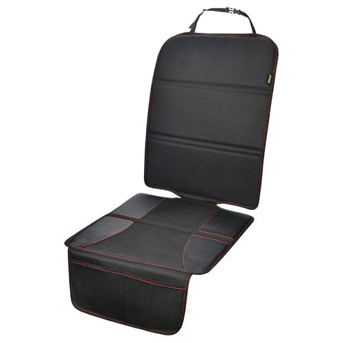 PIDO Car Seat Protector for Child Car Seat with Thick Padding, Waterproof Fabric and Storage Pockets, Child/Baby Carseat Padding Mat, Universal Fit for Vehicle Leather Upholstery