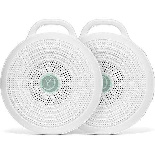 Yogasleep Rohm Portable White Noise Machine for Travel 3 Soothing Natural Sounds + Volume Control Sleep Therapy for Adults & Baby 2-Pack