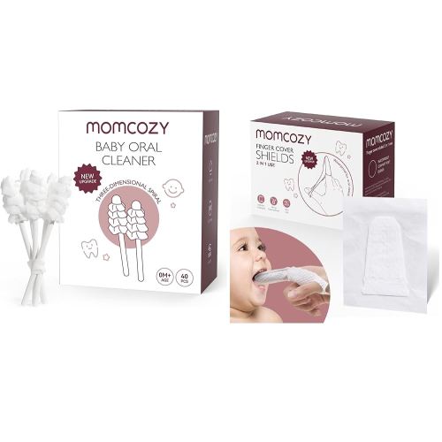 Momcozy Baby Tongue Cleaner Gauze Baby Finger Toothbrush