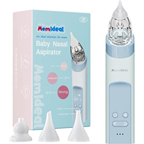 Electric Baby Nasal Aspirator, Upgrade Nose Sucker for Baby, Rechargeable Booger Sucker for Toddler with Music & Light Soothing, Food-Grade Silicone Nozzles, Adjustable Suctions