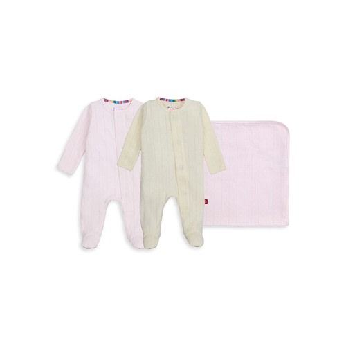Magnetic Me Baby Girl's 3-Piece Cotton Pointelle Gift Set | Saks Fifth Avenue