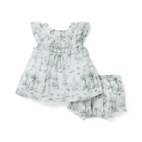 Baby Jet Ivory Safari Toile Baby Safari Toile Ruffle Matching Set by Janie and Jack