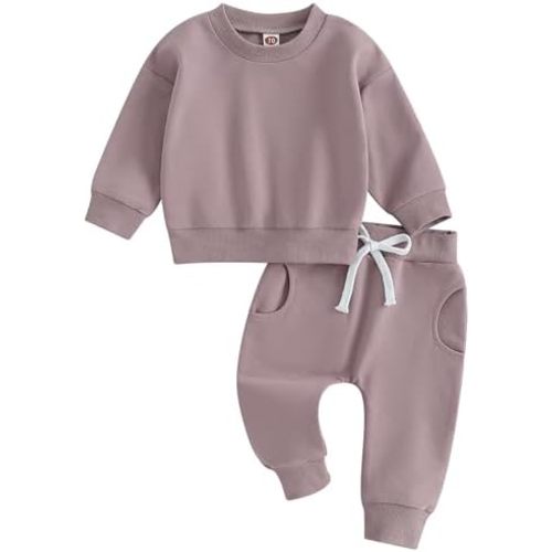 Tiaham Baby Boy Clothes Girl Outfits Fashion Sweatshirt Sweat Pant Kids Toddler Tops Pant Sets