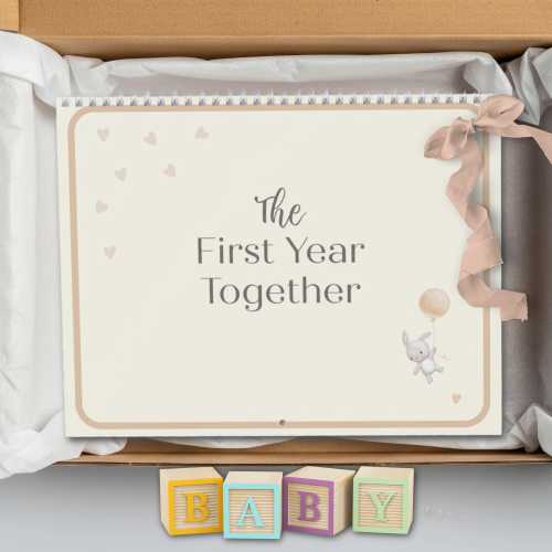Baby Milestone Wall Calendar, First Year Keepsake for New Parents, Monthly Baby Affirmation Tracker, Neutral Baby Shower Gift, Baby Keepsake