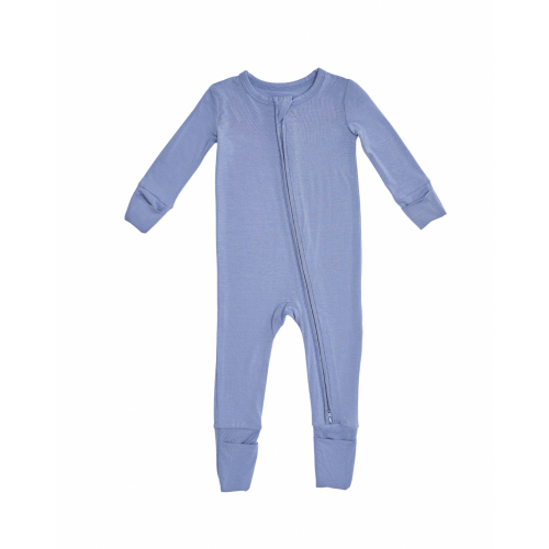 Slate Blue Bamboo Zip Pajamas – River's Threads