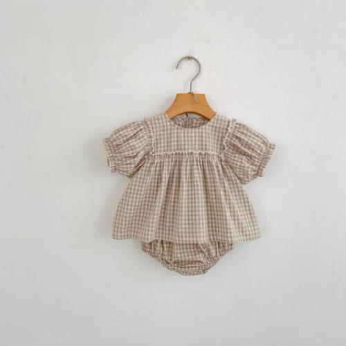 Gingham Cotton Set