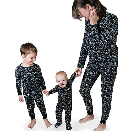 HonestBaby Family Matching Holiday Pajamas Organic Cotton for Men, Women, Kids, Toddlers, Baby Boys, Girls, Unisex Pets