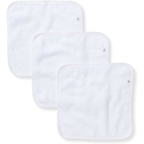 Burt's Bees Baby Infant Washcloths, 100% Organic Cotton, Soft and Super Absorbent Knit Terry & Woven Terry Wash Cloth - 3 Pack Set