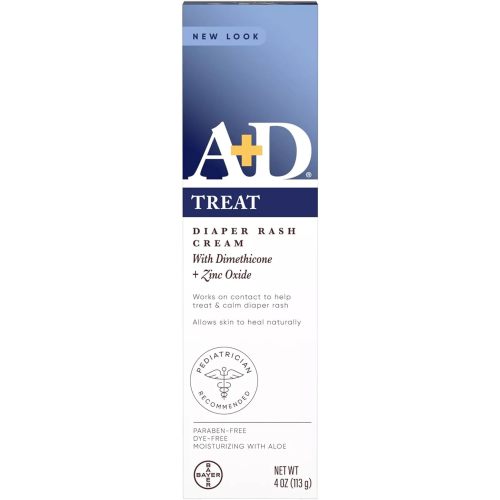 A+D Diaper Rash Cream, Dimethicone Zinc Oxide Cream, 4 oz (113 g) (Pack of 1) by A&D