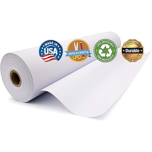 Durable Art Easel Paper Roll for Crafts, Drawing & Painting | Ideal for Kids Projects | 17.75 inches x 100 feet | by Paper Pros