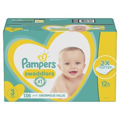 Pampers Swaddlers Disposable Diapers Enormous Pack - Size 3 (136ct )