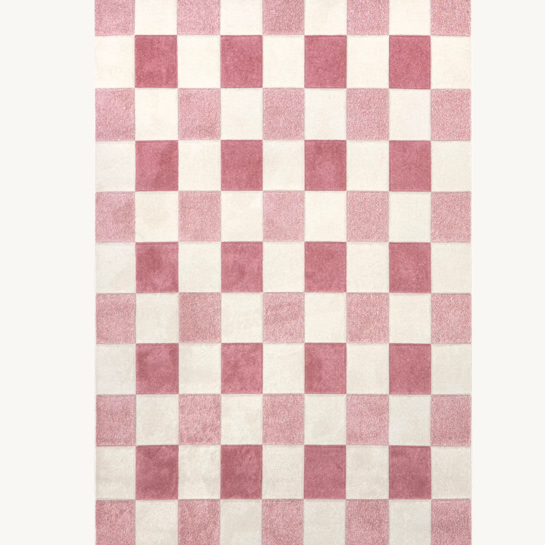 Alexie Two-Tone Checkered Rug | Pink – Rugs USA