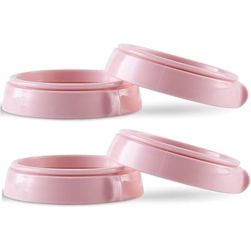 Bottle Collars Rings Replacement for Comotomo Baby Feeding Bottles, 4 Count (Pink)