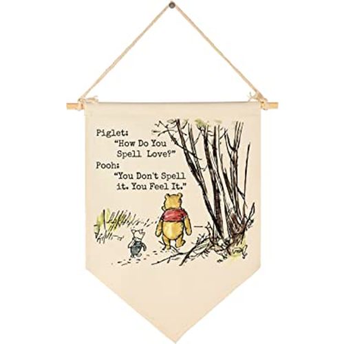 How Do You Spell Love-Christmas Birthday Party Bunting-Baby Gift Shower-Winie Wall Flag Decor Gift the Pooh-Banner Sign Gift for Nursery Bedroom Playroom Front Door