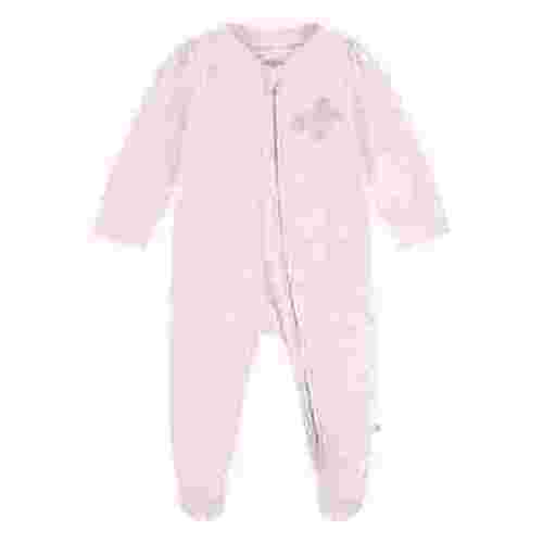 Huggies Baby Girl Organic Cotton Sleep and Play, 2-Way Zip Coveralls, NB-9M