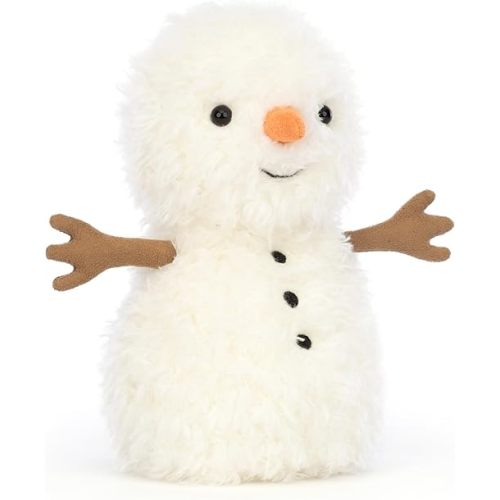 Jellycat Little Snowman Stuffed Toy, 7 inches | Snowman Plush | Classic Children's Toy Décor