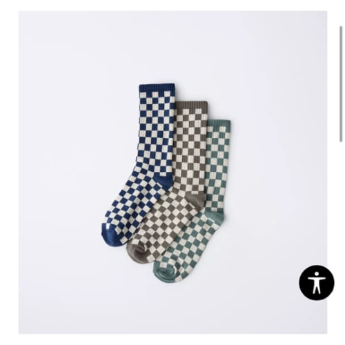 THREE-PACK OF CHECKERED LONG SOCKS - Light beige | ZARA United States