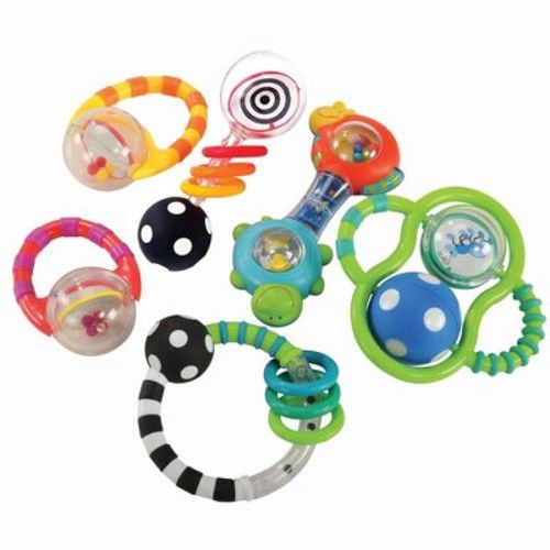 Kaplan Early Learning Baby Grasp & Explore Textured Rattle Set
