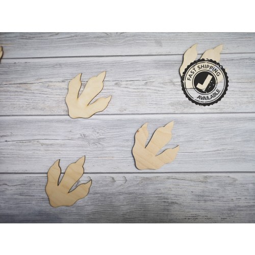 Dinosaur Footprints Wall Decorations | Dinosaur Footprint Shape | T-REX Footprint | Dino Foot | Laser Cut Wooden Dinosaur Footprint