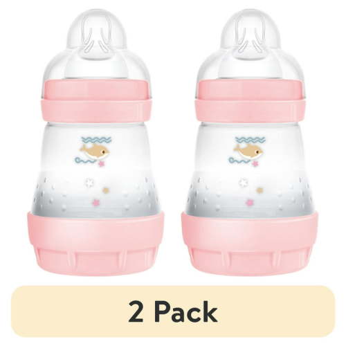 (2 pack) MAM Easy Start Matte Anti-Colic Bottle, 5 oz, Girl, 2 pack