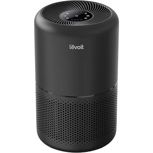 LEVOIT Air Purifier for Home Allergies Pets Hair in Bedroom, Covers Up to 1095 ft² by 45W High Torque Motor, 3-in-1 Filter with HEPA sleep mode, Remove Dust Smoke Pollutants Odor, Core300-P, Black
