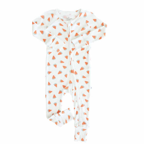 Fruit Bamboo Waffle Convertible Zip Rompers