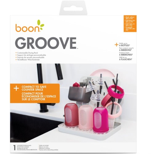 Boon GROOVE Baby Bottle Vertical Drying Rack