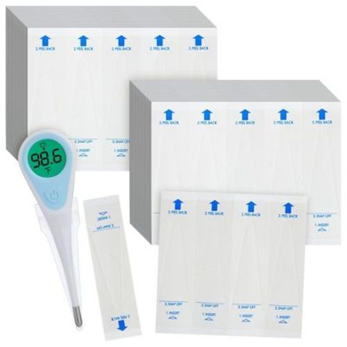 Juvale 100-pack Disposable Digital Thermometer Probe Covers - Oral, Rectal, Armpit Temperature Reading Sheath Sleeves