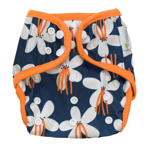 OsoCozy One Size Reusable Cloth Diaper Covers - Adjustable Snap Fit & Double Leg Gussets For Babies 8-35 Pounds. Use with Prefold, Flat or Fitted Cloth Diapers or Snap-In Inserts.
