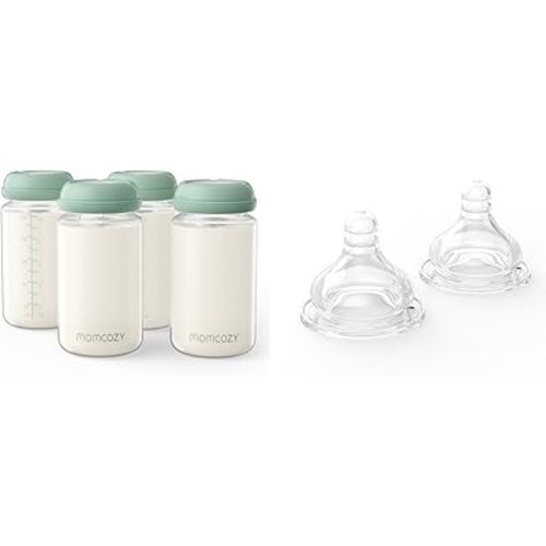 Momcozy Natural Baby Bottle & Momcozy Soft Baby Nipple