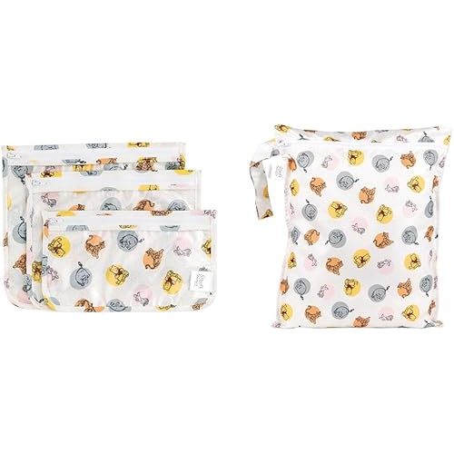 Bumkins Disney Winnie the Pooh 3pc Travel Pouch Set and Waterproof Wet Bag