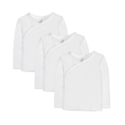 3-Pack Organic Cotton Long Sleeve Side-Snap Kimono Tops | Honest Baby Clothing