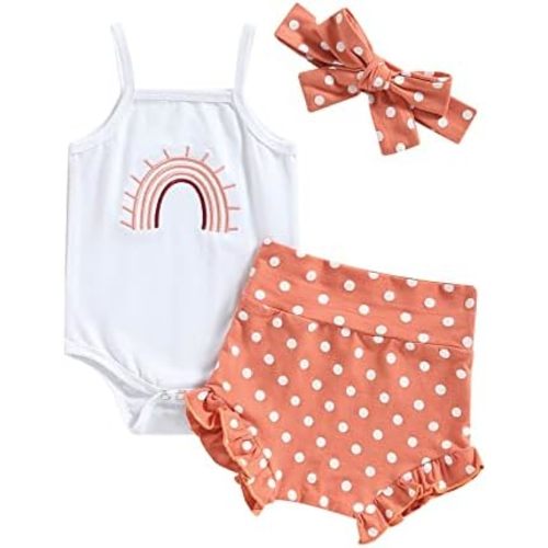Thorn Tree Newborn Baby Girls Boys Clothes Cotton Suit Cute Baby Kid Infant Romper Play Wear Summer Rainbow Outfits