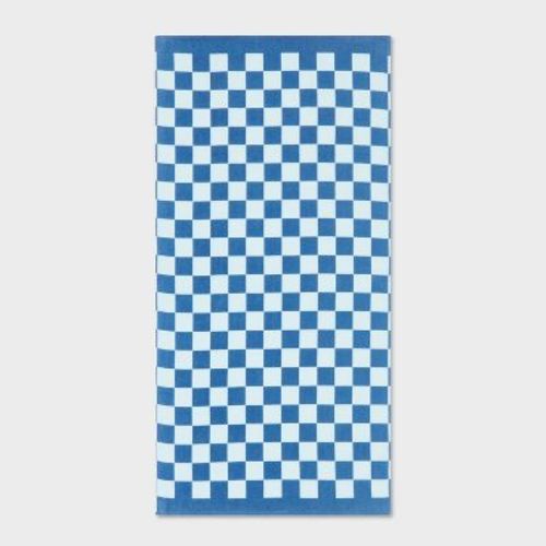 Blue Checker Beach Towel - Sun Squad™