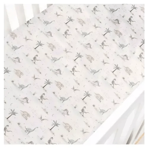 Brands We Love Dino Dreams Crib Sheet - Sage by Janie and Jack