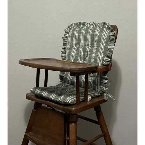 Custom Highchair Cushion, Made to Fit  Vintage Wooden Highchairs