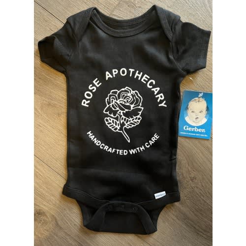 Rose Apothecary Black Onesie