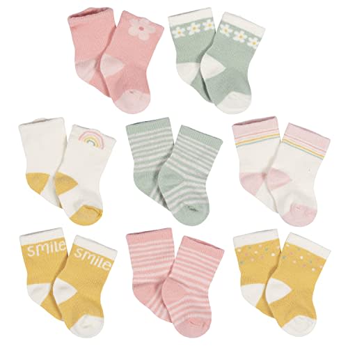 Gerber Unisex Baby 8-Pair Wiggle-Proof Sock