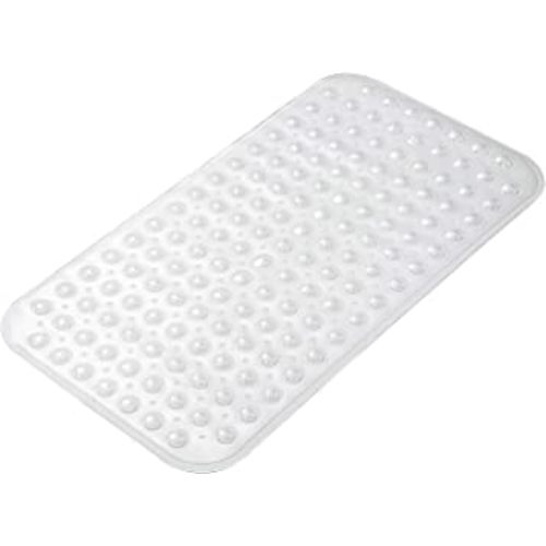 AmazerBath Shower Mat Non Slip, Medium Size 27.6 x 15 Inches Bath Mat for Tub with Suction Cups and Drain Holes, Bathtub Mat Bathroom Tub Mat Machine Washable (Clear)