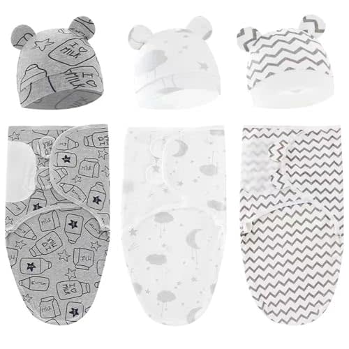 ATONGQI 3-Pack Organic Baby Swaddle Sleep Sacks - Newborn Swaddle Sack - Baby Sleep Sack - Baby Swaddle Blanket Wrap…