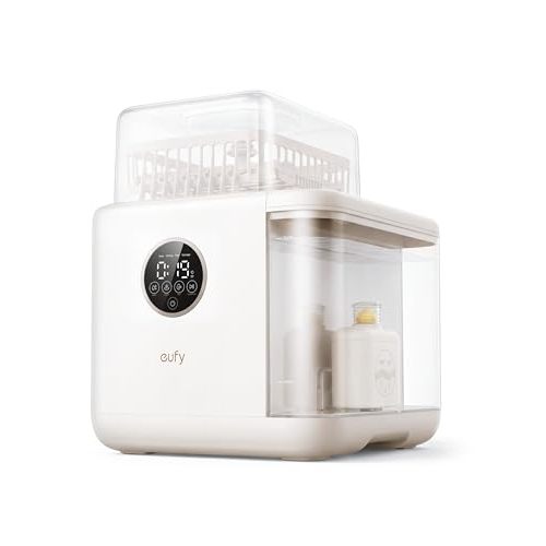 eufy S1 Pro Baby Bottle Washer, Sterilizer and Dryer, Built-in Water Softener, Largest 10-Bottle Capacity, 3D HydroBlast Cleaning, 212F Steam Sterilizer, Fast Drying, Smart App Control, Hands-Free