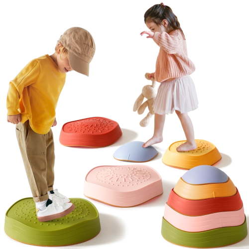 Tiny Land 5pcs Non-Slip Balance Stepping Stones for Kids – Multipack Sensory & Coordination Play