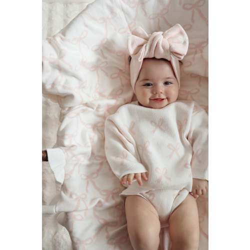 FRILL RIBBON BOW BLANKET | REVERSIBLE