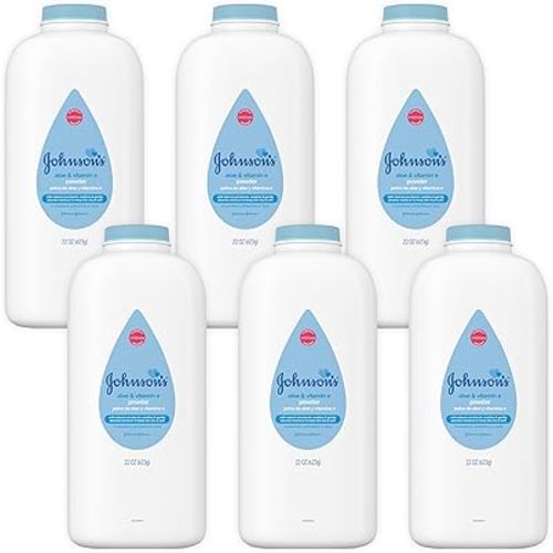 Johnson's Baby Powder, Pure Cornstarch, Aloe & Vitamin E, 22 Ounce (Pack of 3) - Packaging May Vary