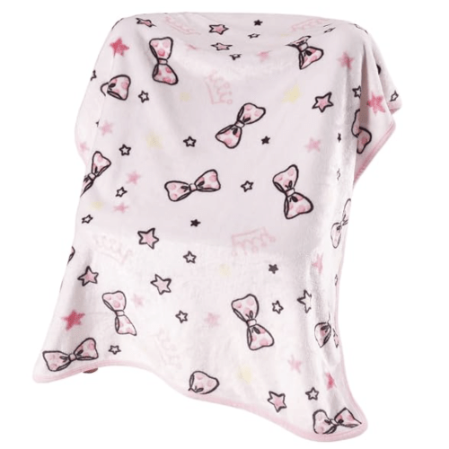 Fleece Blanket Baby Essentials For Newborn 40X50 Inches Pink Bow