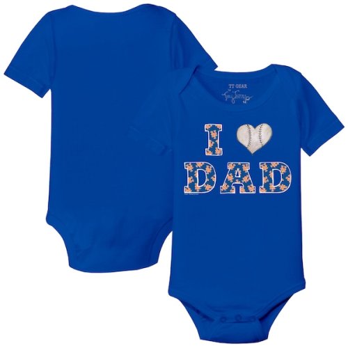 New York Mets Tiny Turnip Infant I Love Dad Bodysuit - Royal